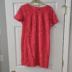 Elegant Pink Lace Dress